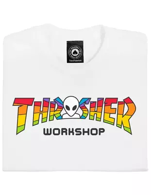 Koszulka Thrasher X Aws Spectrum White